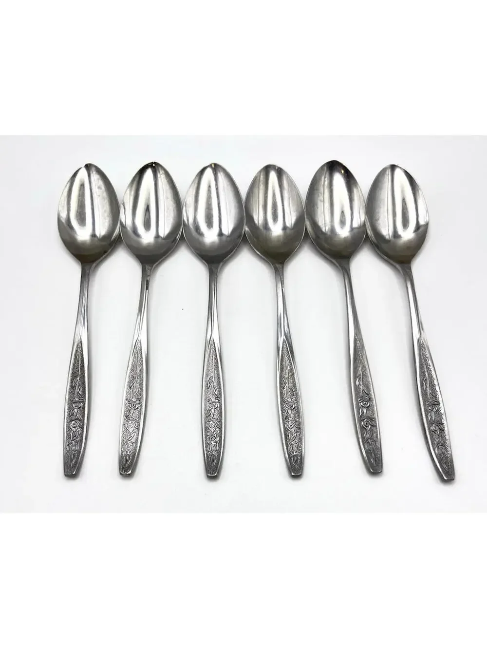 Ekco Rose Cotillion Stainless Flatware Teaspoons 6 pcs  Eterna Korea